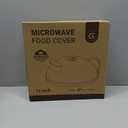 Microwave Food Cover, 12 Inch Microwave Splatter Cover with Water Steamer and Integrated Handle, White Clear Splatter Guard Microwave Cover for Food, Microwave Lid Gifts for Mom