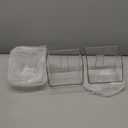 3-Pack Small Clear Storage Baskets, Adhesive Spice Rack Wall Mount for Countertop/Cabinet/Bathroom, Plastic Storage Bins Kitchen Wall Organizer and Storage Shelves, Spice Organizer