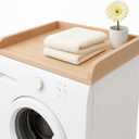 Skywin Washer Dryer Countertop 24 x 29.9 x 3.1 Inches, Single Real Solid Wood Butcher Block (Unfinished Plain Wood Surface) for One Unit Only (Washer or Dryer), Countertop Over Laundry Machine