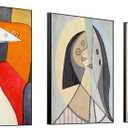 Wall Art Minimalist Canvas Decor Set of 3,Black Framed Abstract Paintings Art,Modern Famous Aesthetic Posters Prints for Living Room Bathroom Bedroom Large Size 20x28In, 20 "X 28" X 3 pieces