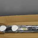 Tension Curtain Rod 51-126 Inch, Long Curtain Rod No Drilling for Window or Bathroom, Outdoor Curtain Rods for Patio Tension Rods, Easy to Install, Never Rust, Rod Diameter 1.26 Inches - Black