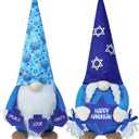 CRCZK Hanukkah Gnomes Decorations 2Pack Chanukah Gnomes Decor Hannukah Gifts Table Centerpieces Hanukkah Tiered Tray Decor Happy Hannukah Gnome Jewish Gifts Jewish Decorations