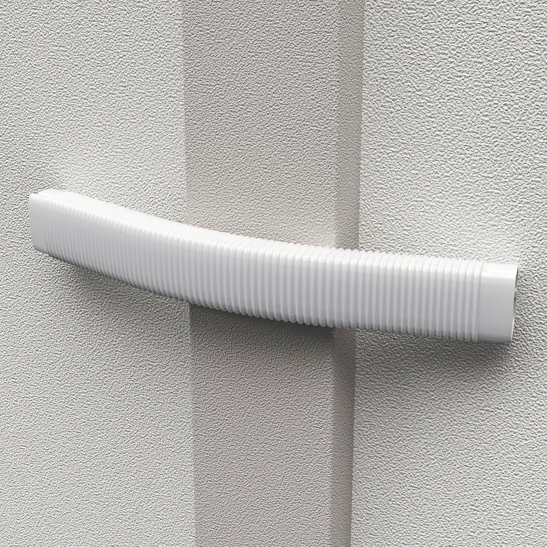 3" Flexible Duct Line Cover Set Parts PVC Accessory for Decorative for Ductless Mini Split, Central AC and Heat Pumps