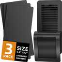 Magnetic Vent Covers (3-Pack) for Complete Sealing, 5.5" X 12" for Home Floor, Wall, and Ceiling Vents Upgraded Thickness for RV, HVAC, and AC Vents, Energy Savings, Floor Vent Not Included