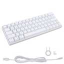 Mechanical Keyboard, 64 Keys 2.4G BT Wireless Mechanical Gaming Keyboard, Type-C Wired Connection Ergonomic USB Keyboards for PC Gamer Desktop Computer (Red Switch)