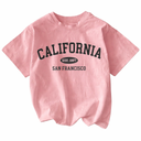 Girl's T Shirt Letter Graphic Tees Short Sleeve Crew Neck Summer Tee Shirt, Size 13Y, Pink