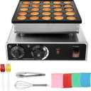 Dyna-Living Mini Dutch Pancake Maker 25PCS Commercial Mini Pancake Maker Non-stick Dorayaki Maker Electric Dutch Pancake Baker 950W Mini Pancake Dutch Machine for Home Kitchen