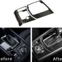 NewYall Black Titanium Interior Center Console Gear Shift Knob Panel Frame Cover Trim for Mazda CX-5 CX5 2017-2024
