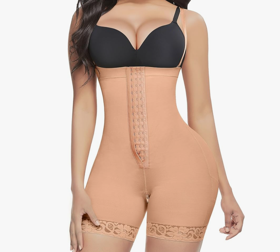 Lover-Beauty Fajas Colombianas Shapewear for Women Tummy Control Postpartum Body Shaper Butt Lifter Bodysuit Beige  XL
