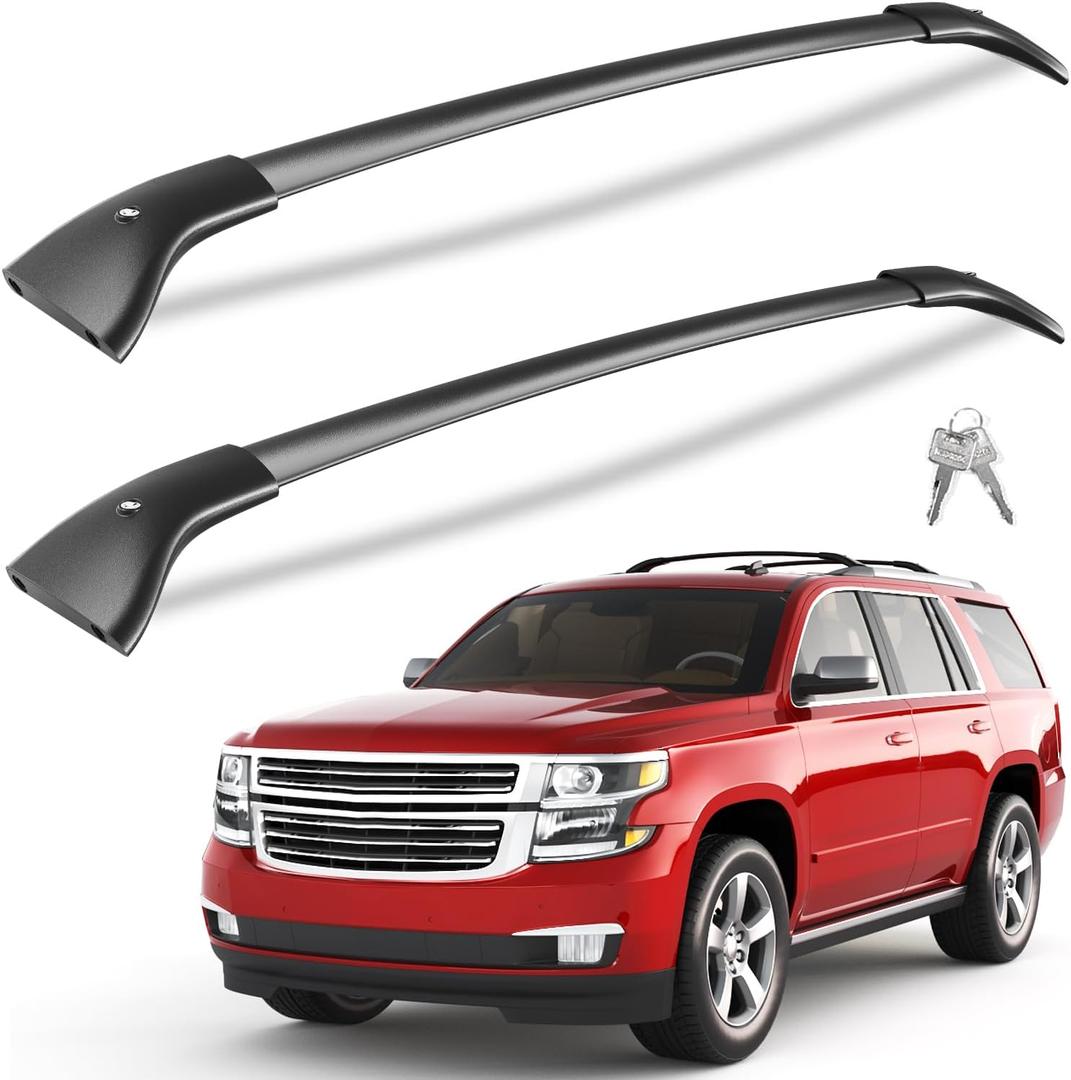 FengYu 330lbs Lockable Roof Rack Cross Bars Compatible with 2015 2016 2017 2018 2019 2020 Chevy Chevrolet Tahoe & Suburban,GMC Yukon&Yukon XL, Cadillac Escalade ESV, Heavy Duty