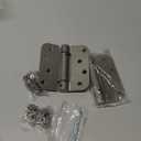 goldenwarm Pack of 2 4 inch Door Hinges Satin Nickel Self-Closing Spring Door Hinges - Heavy-Duty Spring Hinges for Interior and Exterior Doors, 5/8" Radius Corners (Satin Nickel Brushed-4inch)