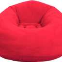 Faddare Bean Bag Chair, Ultra Soft Inflatable Lazy Sofa Memory Foam Bean Bag Chair Cover for Kids, Teens, Adults(Red,Size:Type A)