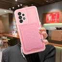 MOWIME Compatible with Samsung Galaxy A53 5G Case with Card Holder, Cheetah Print Shockproof Soft TPU Protective Cover Women Girls, Anti Scratch Wallet Case for Galaxy A53 5G 6.5 Inch, Pink