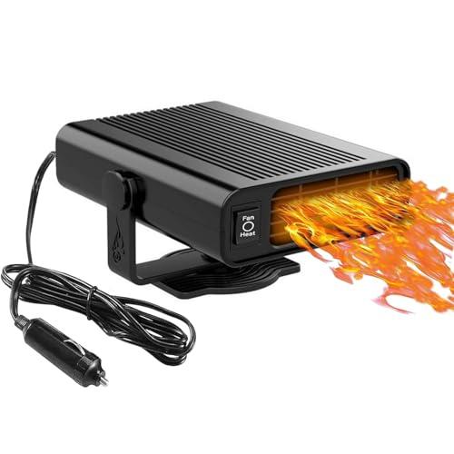12 Volt Car Heater, 150W Portable Heater for Car Defroster, Car Heater that Plugs into Cigarette Lighter