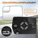 Youxmoto Driver Left Side Heated Mirrors Glass Replacement, Fit for Ford F150 2011 2012 2013 2014 Side View Mirror Glass with Rear Holder, Fit for BL3Z-17K707-E
