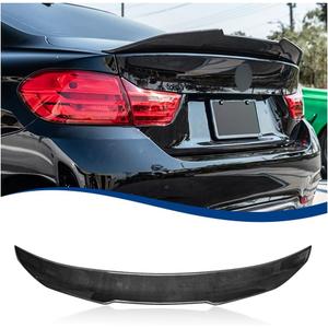 F36 Trunk Spoiler Carbon Fiber Pattern PSM-Style Compatible with (2014-2020) 4-Series F36 Gran Coupe 4-Door ABS Gloss Surface