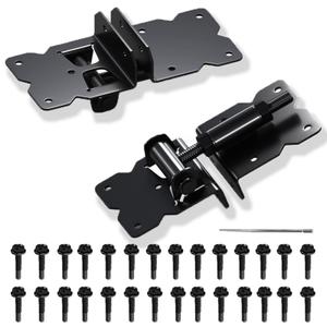 Self-Closing Spring-Loaded Gate Hinges for Vinyl Fences with Adjustable Gap & Tension, Heavy Duty, Rust-Resistant, Pool-Safety Ready