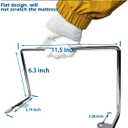 Benbuoo Mattress Retainer Bar Stopper 2PCS Chrome Non-Slip Metal Holder in Place Gripper for Mattresses Over 10 Inches Thick