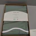 Double Stitch Cotton Tencel Pillow Cases Scalloped - King Size Pillow Cover Set of 2, Eucalyptus Lyocell Cooling Pillowcases for Hot Sleepers, Envelope Closure, Soft & Cozy, Sage Green, 20" x 36"