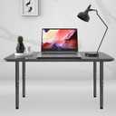 Adjustable Metal Table Leg 21~36 Inch, Adjustable Metal Desk Legs, Home Office DIY Furniture Leg Set, for Computer Desk Dining Table Office Desk (4, Black)