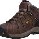 KEEN Utility Men's Flint 2 Mid Height Steel Toe Work Boots (9 Wide, Cascade Brown/Golden Rod)