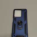 Case for Moto G Play 2025 for Moto G Power 2025, with 3X Tempered Glass Screen Protector, Built-in Ring Kickstand Dual Layer Shockproof Hard PC + Soft TPU Bumper Full Protective Case Cover - Blue