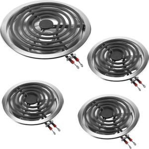 Electric Stove Burner Drip Pans 316048414(6")316048413(8")& Electric Stove Top Burner Replacement MP21YA(8")8 MP15YA(6") Compatible for Frigi-daire Ken-more Range Oven Stove-by MIFLUS