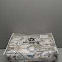 VK VKLIVING 8x10 Area Rug Washable Rugs for Living Room Rug Vintage Design Boho Rug with Non Slip Living Room Rug Bedroom Carpet Stain Resistant, Home Decor, Beige