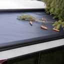 RV Slide Out Awning Fabric Replacement - 18.5oz Heavy Duty Universal and Weather Resistant Slide Topper Canopy for 5th Wheel RVs, Campers, Motorhomes, Black (110'' Fabric Only) (Obsidian)