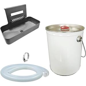 Grill Grease Tray for Blackstone Griddle Grease Catcher, One-Piece Oil Catch with Additional one-Gallon pailfor Blackstone 17, 22, 28, 36 Inch Griddle, Blackstone Griddle Accessories