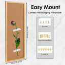 TORASO Cork Board Bulletin Board, Corkboard for Walls with Rustic Brown Frame, Large Wall Mounted Cork Board with Installation Kit,11.8" x 35.4" Pin Tackboard for Home,Office, School (RMB-RB-3090)