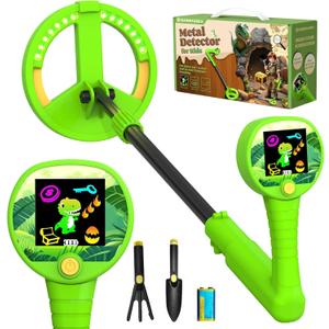 Metal Detector for Kids, Intuitive Color LCD Display, 6.7 Glowing LED Coil, Kid-Safe Lightweight with Adjustable Handle & 4 Precision Deepth, Perfect Educational Gift for Kids Ages 3-12