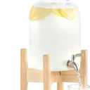 EGGKITPO 1.5 Gallon Polycarbonate Drink Dispensers for Parties 304 Stainless Steel Spigot Lemonade Dispenser with Stand Holloween Clear lid Water Dispenser for Wedding Sun Tea Jar BPF FREE