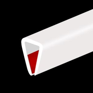 Rubber Edge Trim, Flexible Baby Proof Edge Trim for Sharp Edge, 1/4"(6mm) U Channel Edge Protector, Self-Adhesive Edge Guards for Plywood, Glass, Flexi-Glass, 10Ft, White, Silicone Material