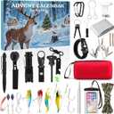 Survival Kit Advent Calendar 2026 Adult for Men Teen - Survival Tools 24 Days Christmas Countdown - 2026 Xmas Surprise Gift for Outdoor Fishing Camping Hunting Enthusiasts