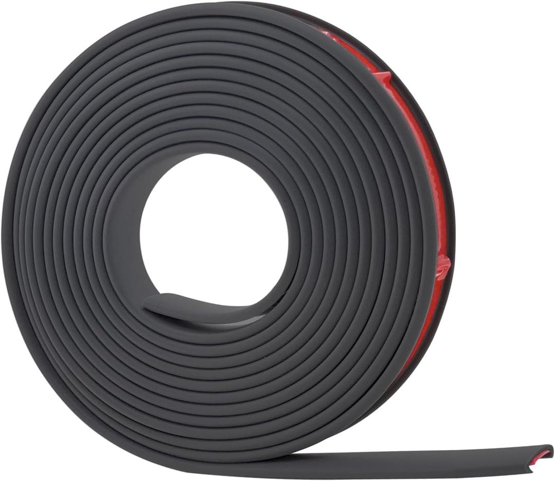 PENCK 20Ft U Shape Edge Banding Fit 3/4 inch Edge - Black Countertop Edge Trim Self Adhesive Veneer Wood Trim Molding, TPE Flexible Furniture Desk Edge Protector Corner Bumper Guard for Cabinet Repair