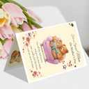2 x IDU Mothers Day Card for Mom,Happy Mothers Day Cards Gifts from Daughter Son,Cute Mothers Day Gifts Card for Mom with Teddy Bear Design