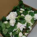 Aeaocvo 2 Packs Wedding Arch Flowers, 28”/ 20” Floral Swag Flower Arch Arrangement for Wedding Ceremony Backdrop Reception Welcome Sign Background Decoration