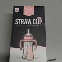 GROSMIMI Spill Proof no Spill Magic Sippy Cup with Straw with Handle for Baby and Toddlers, Customizable, PPSU, BPA Free 10 oz (Pink)