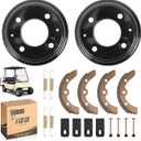 10L0L Golf Cart Brake Hub Drums & Brake Pads/Shoes & Spring Kit fit Club Car DS 1981-1994,DS Brake Repair Set OEM# 1011137,101146302, 101816301, 1011433, 1015757, 101880701