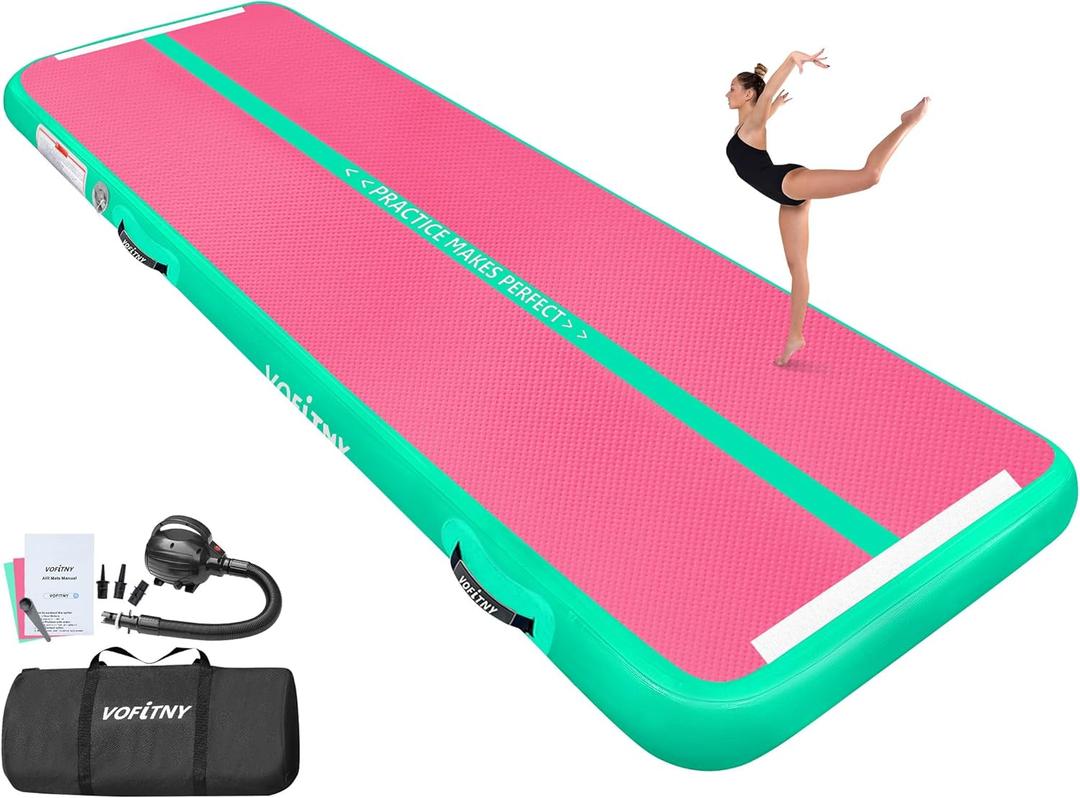 VOFiTNY 20’x3.3’x4’’ All Purpose Gymnastics Air Mat Sturdy Tumble Track for Home/ Gym