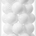 34ct White Christmas Ball Ornaments Shatterproof Plastic Christmas Tree Decorations for Xmas Party Home Office Holiday Decor -Medium Size (2.36"/ 60mm)