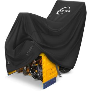 Kipiea Snow Blower Cover Waterproof Outdoor  600D Heavy-Duty Snow Thrower Cover with Windproof Buckles and Drawstrings, Universal Fit for Most 20-28 Inch Snow Blowers