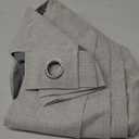 NICETOWN Brich Vintage Open Linen Weave Flax Thermal Curtains, 100% Blackout Curtains 63" Long for Dining Room, Soundproof Window Treatment Drapes for Gym Room, 42" Wide Per Panel, Set of 2