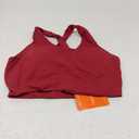 Sports Bras for Women Criss-Cross Back Padded Workout Tank Tops Medium Support Crop Tops for Women (Rumba Red, L)