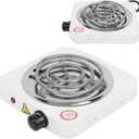Portable Electric Stove, Stainless Steel Single Tube Stove 1000W Electric Hot Plate with Temperature Controls Home Kitchen Supplies for Cooking and Water Boiling
