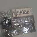 4 Pcs Farmhouse Tabletop Decor Rustic Family Blessed Home Table Centerpiece This Is Us Sign for Kitchen Shelf Desk Fireplace Mantel Tiered Tray Decor (Neutral Home Family Blessed)