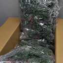 Braiton Christmas Wreaths Decoration for Front Door, Wall Hanging Christmas Snowball Red Berry Pine Cone Garland Ornament for Xmas Party Indoors and Outdoors Home Decor,Red,6 PCS Set