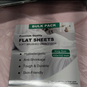 Bulk King Flat Sheets Only, 6 Pack Quick Sort Top Bed Sheet, ColorCoded Label Threads, WrinkleFree Shrinkage Durable Microfiber Hotel Motel Airb&bs Essentials for Hosts (105"x102",Pink)