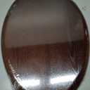 Angel Shield Elongated Wood Toilet Seat with Quiet Close,Easy Clean,Quick-Release Hinges(Elongated,Dark Walnut)